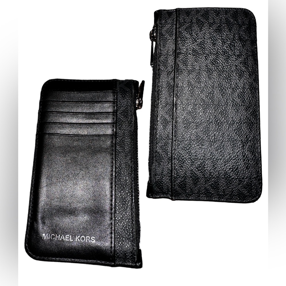 Men’s- Michael Kors- Black Logo Slim Wallet- EUC